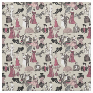 Tissu mode victorienne de salle de bal toile beige