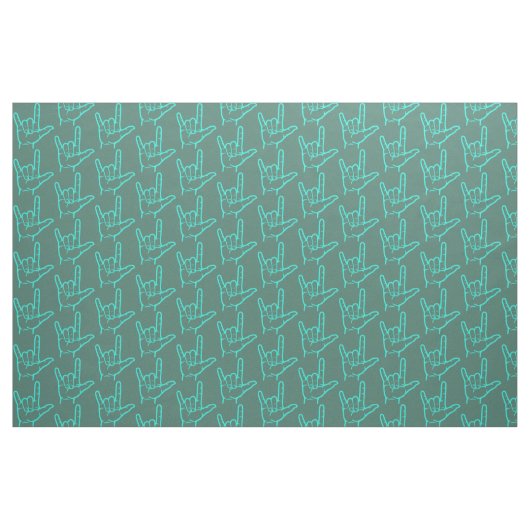 Tissu modelé d'ASL d'Aqua je t'aime (Yard)