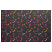 Tissu modelé d'ASL d'arc-en-ciel je t'aime (Fat Quarter)