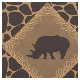 Tissu Modèle de diamant de rhinocéros et de poster de