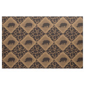 Tissu Modèle de diamant de rhinocéros et de poster de (Fat Quarter)