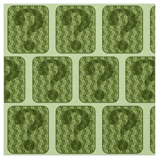Tissu Modèle de marque d'interrogation en vert (Échantillon)
