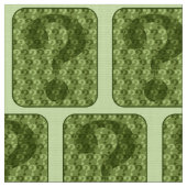 Tissu Modèle de marque d'interrogation en vert (Fermer)