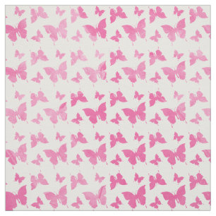 Tissu Modèle de papillons rose mignon vintage
