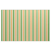 Tissu Modèle de rayures verticales orange vert blanc (Yard)