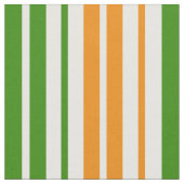 Tissu Modèle de rayures verticales orange vert blanc (Fermer)