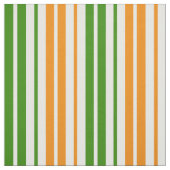 Tissu Modèle de rayures verticales orange vert blanc (Échantillon)