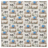 Tissu Modèle de répétition de chats et chiens de luxe Fa (Échantillon)