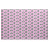 Tissu Modèle Eléphants Rose Et Gris (Yard)