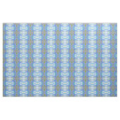 Tissu modèle ethnique bleu de fractale (Yard)