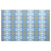 Tissu modèle ethnique bleu de fractale (Fat Quarter)