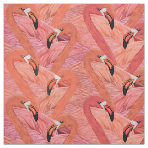 Tissu Modèle flamant rose Allover