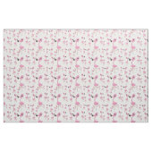 Tissu Modèle flamant rose blanc (Yard)