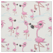 Tissu Modèle flamant rose blanc (Échantillon)
