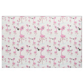 Tissu Modèle flamant rose blanc (Fat Quarter)