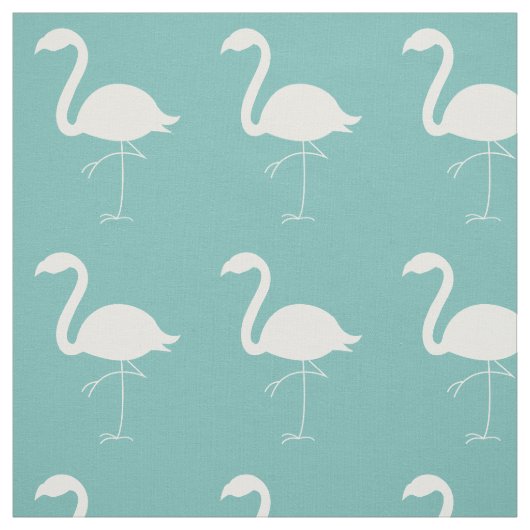 Tissu Modèle Flamingo Turquoise mou (Échantillon)