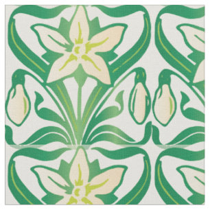Tissu Modèle floral Art Nouveau vintage