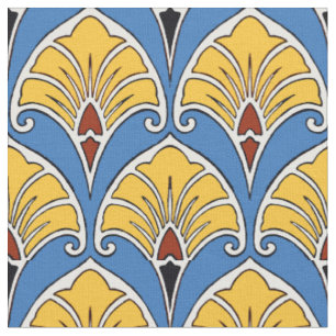 Tissu Modèle floral Art Nouveau vintage