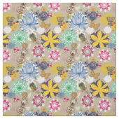 Tissu Modèle floral dans style rétro 3 (Échantillon)