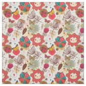 Tissu Modèle floral dans style rétro 4 (Échantillon)