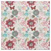 Tissu Modèle floral dans style rétro 5 (Échantillon)