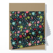Tissu Modèle floral de Noël botanique