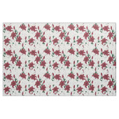 Tissu Modèle Floral de vacances rouges (Yard)