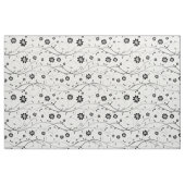 Tissu Modèle floral délicat noir et blanc (Yard)