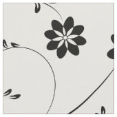 Tissu Modèle floral délicat noir et blanc (Fermer)