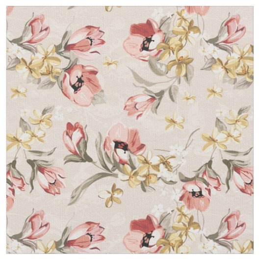 Tissu Modèle floral Elegance Abstrait 3 (Fermer)
