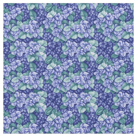 Tissu Modèle floral - Fleurs d'Hydrangea (Fermer)
