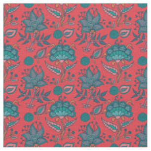 Tissu Modèle floral Folkart vintage