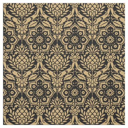 Tissu Modèle floral gothique vintage (Échantillon)