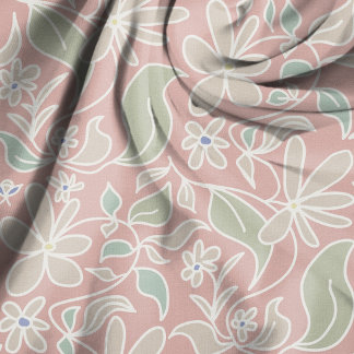 Tissu Modèle floral illustré à la main pour jardin de ca