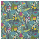 Tissu Modèle floral lumineux tropical (Échantillon)
