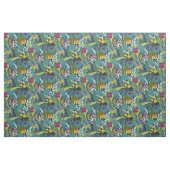 Tissu Modèle floral lumineux tropical (Fat Quarter)