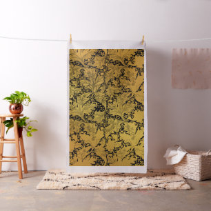 Tissu Modèle Floral Or Fleur orientale