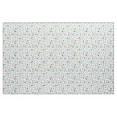 Tissu Modèle floral scandinave bleu (Yard)