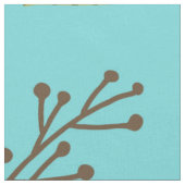 Tissu Modèle floral turquoise et corail (Fermer)