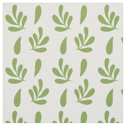 Tissu Modèle floral vert (Échantillon)
