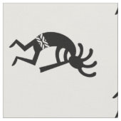 Tissu Modèle Kokopelli Noir Et Blanc Design Sud-Ouest (Fermer)
