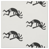 Tissu Modèle Kokopelli Noir Et Blanc Design Sud-Ouest (Échantillon)