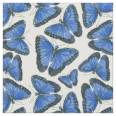 Tissu Modèle motif de papillon bleu morpho (Fermer)
