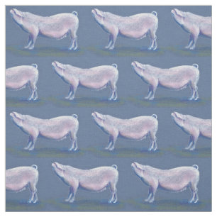 Tissu modelé par croquis mignon de crayon de porc