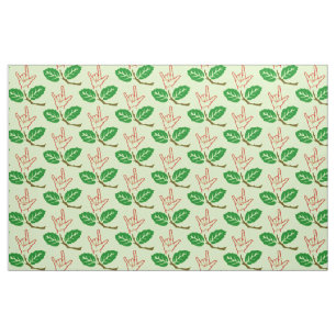Tissu modelé par fleur d'ASL je t'aime