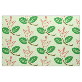 Tissu modelé par fleur d'ASL je t'aime (Fat Quarter)