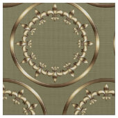 Tissu Modèle royal d'or de cercles (Fermer)