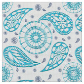 Tissu Modèle sans couture bleu de Paisley (Fermer)