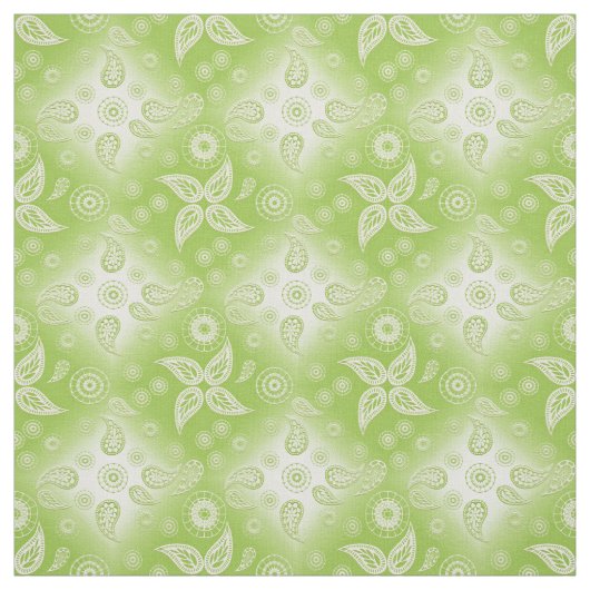 Tissu Modèle vert d'été de Paisley (Échantillon)