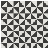 Tissu moderne blanc noir de motif de triangles (Fermer)
